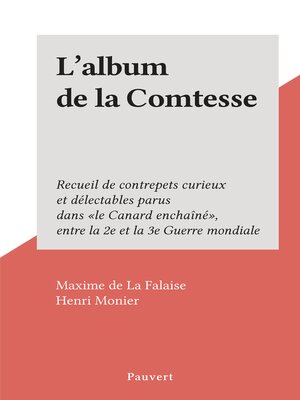 cover image of L'album de la Comtesse